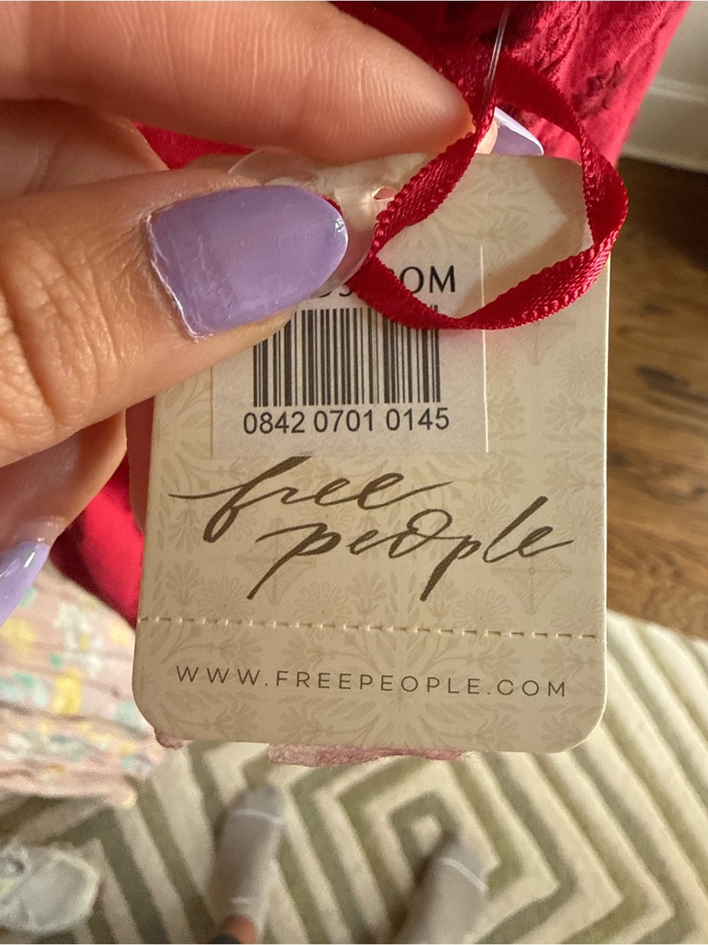 Free People Red Embroidered Mini Dress - Picture 5 of 5